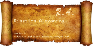 Risztics Alexandra névjegykártya