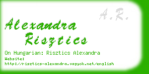 alexandra risztics business card